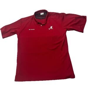 Alabama Crimson Tide Shirt Mens Medium M SEC Football Columbia Polo